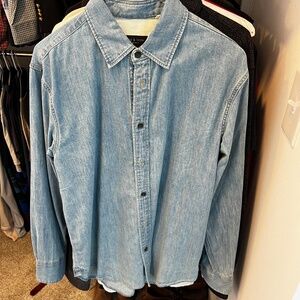 Rag and Bone Cotton Denim Button Down Size Small